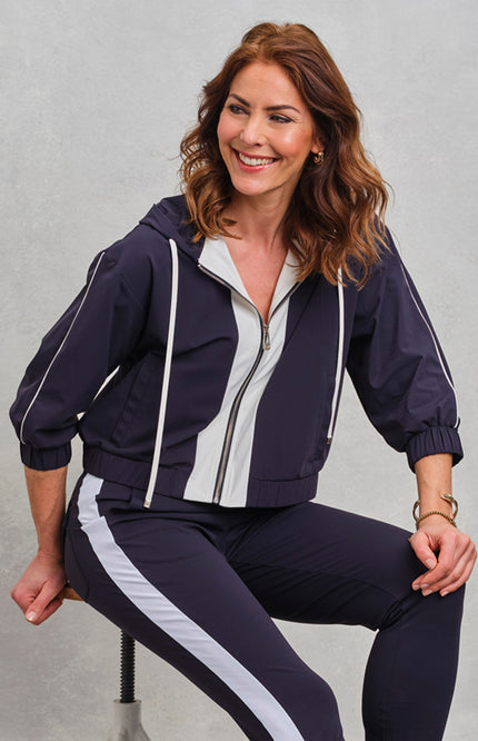 Zoso Travel Jacket Roos Navy 262 Stretchshop.nl