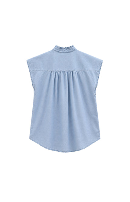 Elvira Casuals Blouse Rosan Ice Blue Stretchshop.nl