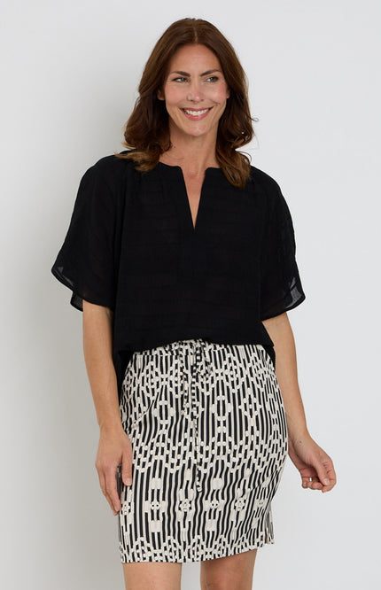Zoso Blouse Desi Black 263 Stretchshop.nl