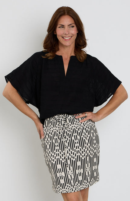 Zoso Blouse Desi Black 263 Stretchshop.nl