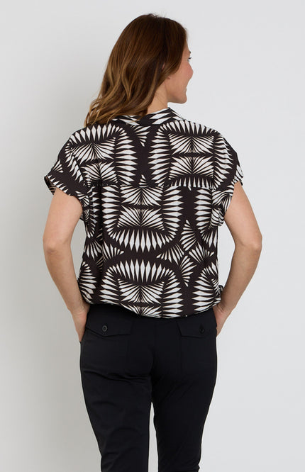 Zoso Blouse Melanie Black Sand 263 Stretchshop.nl