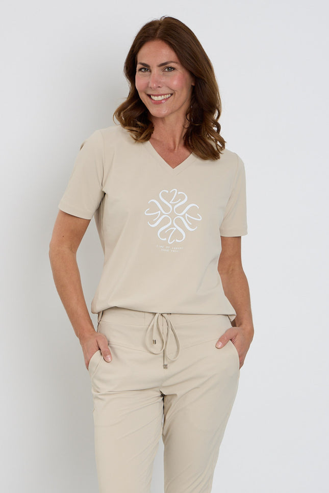 Zoso Travel T-Shirt Dion Sand 262 Stretchshop.nl