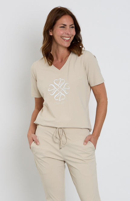 Zoso Travel T-Shirt Dion Sand 262 Stretchshop.nl