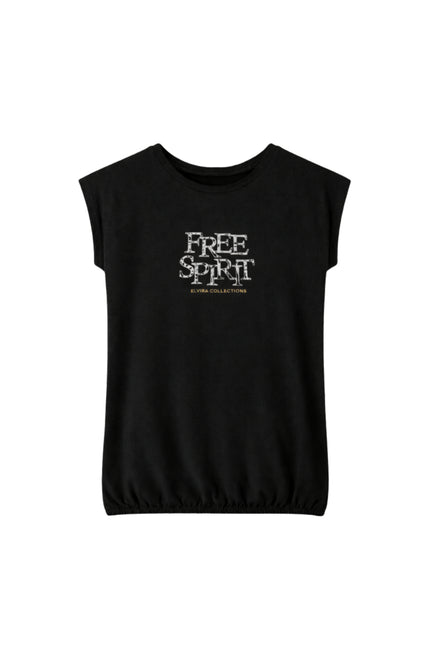 Elvira Casuals T-shirt Free Sprit Black Stretchshop.nl