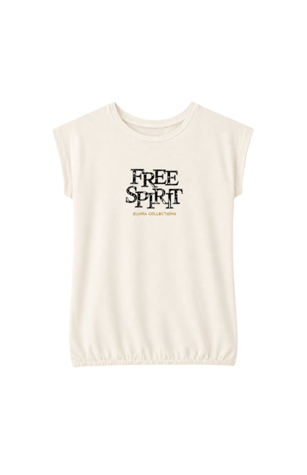 Elvira Casuals T-shirt Free Sprit Ecru Stretchshop.nl