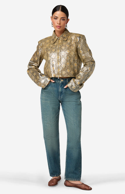 Ibana Jacket Jaylin Snake Serpent Metallic Stretchshop.nl