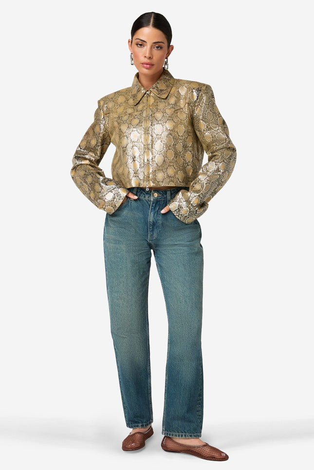 Ibana Jacket Jaylin Snake Serpent Metallic Stretchshop.nl