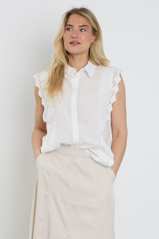 Freequent Blouse Fqbina Brilliant White 208208 Stretchshop.nl