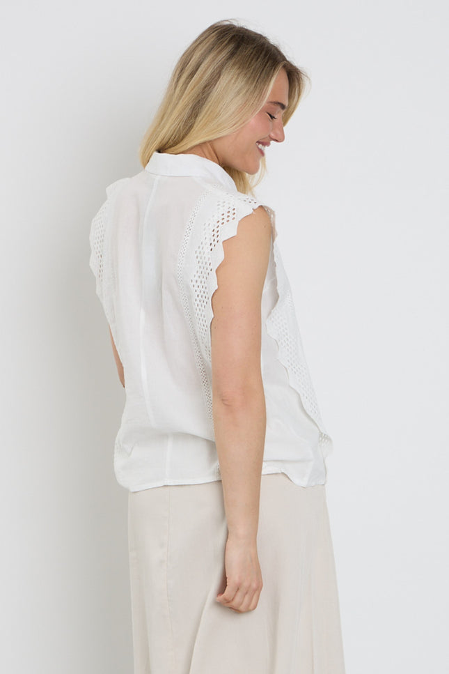 Freequent Blouse Fqbina Brilliant White 208208 Stretchshop.nl
