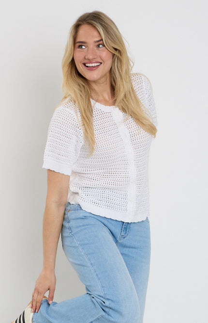 Freequent Vest Fqtota Brilliant White 207979 Stretchshop.nl