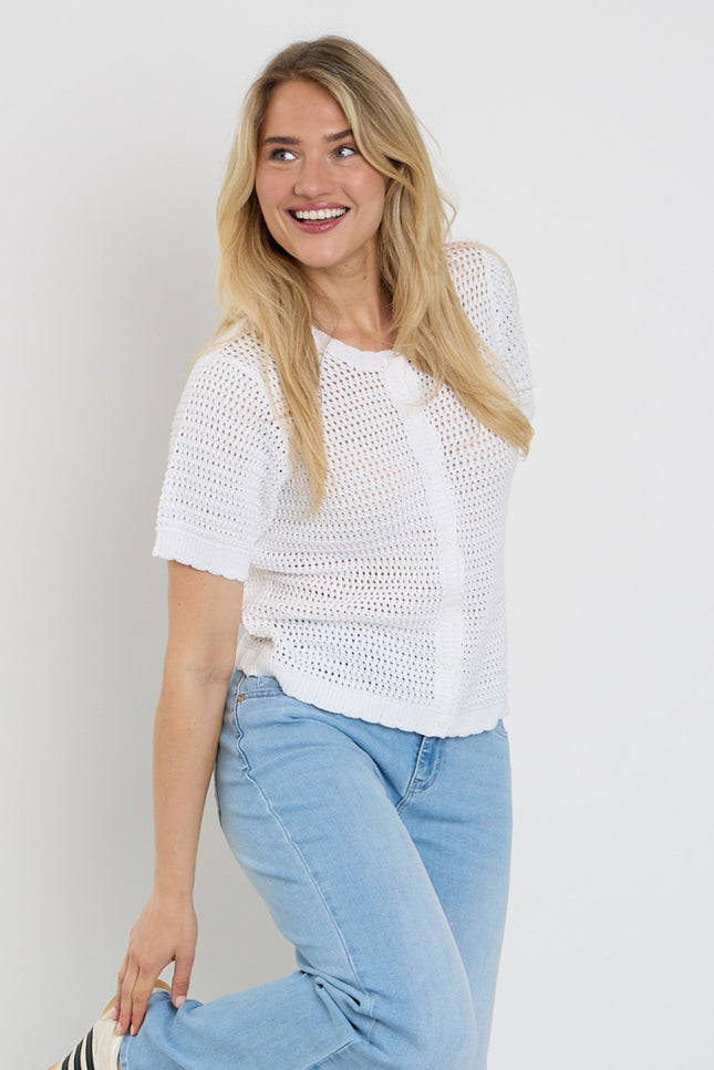 Freequent Vest Fqtota Brilliant White 207979 Stretchshop.nl