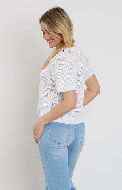 Freequent Vest Fqtota Brilliant White 207979 Stretchshop.nl