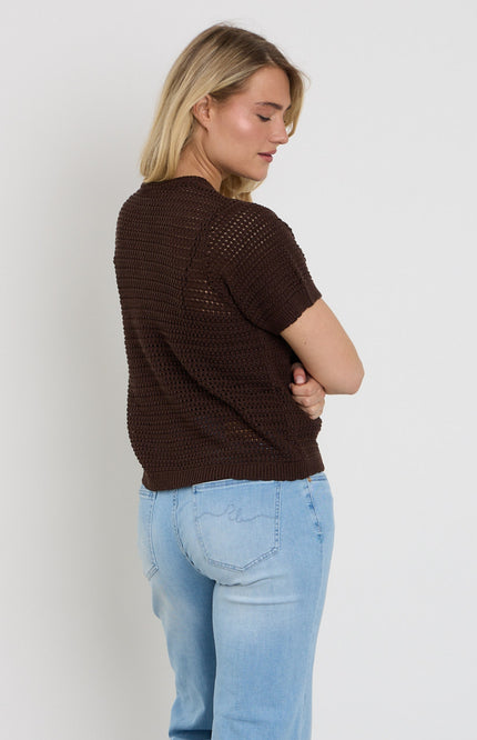 Freequent Vest Fqtota Coffee Bean 207979 Stretchshop.nl