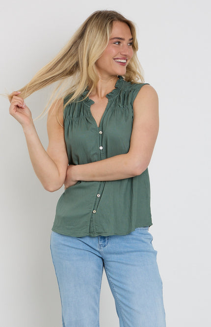 Freequent Blouse Fqesally Dark Forest 204376 Stretchshop.nl