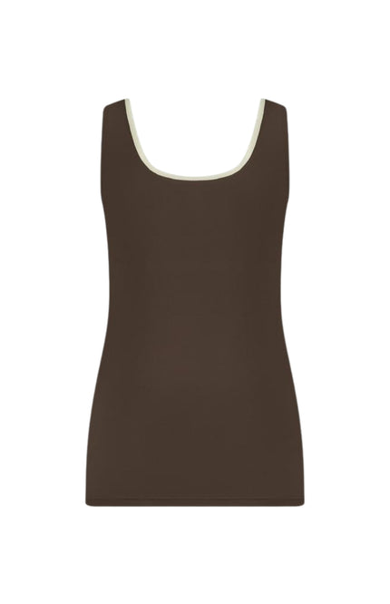 Nukus Singlet Juba Dark Chocolate Gold NKS06001 Stretchshop.nl