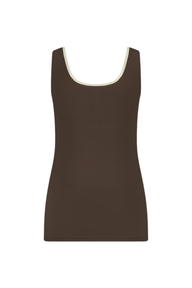 Nukus Singlet Juba Dark Chocolate Gold NKS06001 Stretchshop.nl
