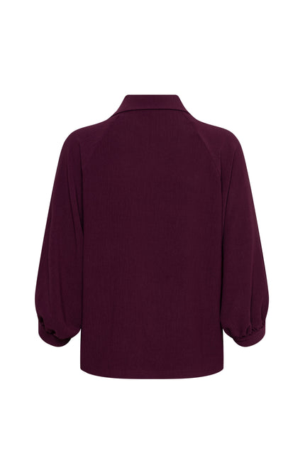 &Co woman Blouse Marijke Plum BL436 Stretchshop.nl