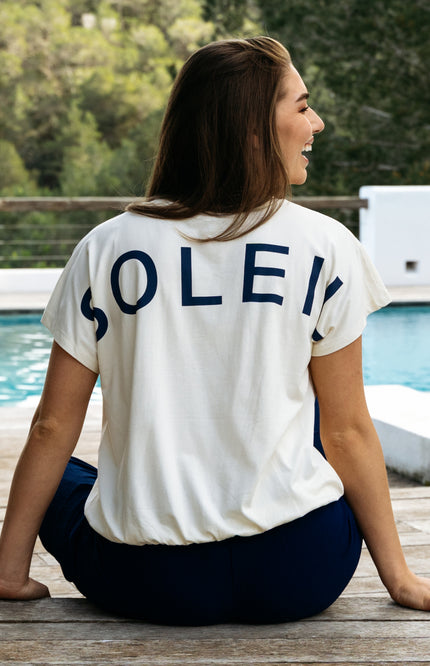 &Co woman Top Tosca Vanilla Ink Blue TS150 Stretchshop.nl