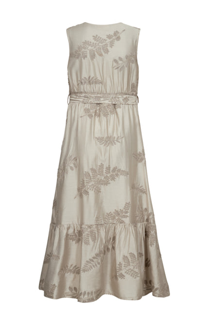 Freequent Jurk Fqvaca Embroidery Moonbeam Silver 208317 Stretchshop.nl