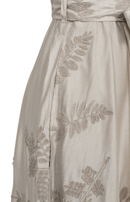 Freequent Jurk Fqvaca Embroidery Moonbeam Silver 208317 Stretchshop.nl
