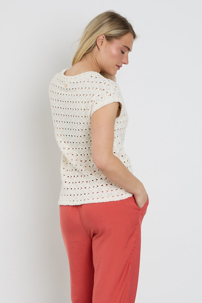Elvira Casuals Top Julie Ecru Stretchshop.nl