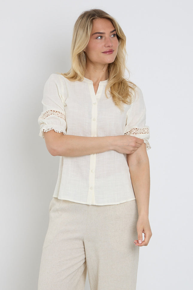 Elvira Casuals Blouse Meave Offwhite Stretchshop.nl
