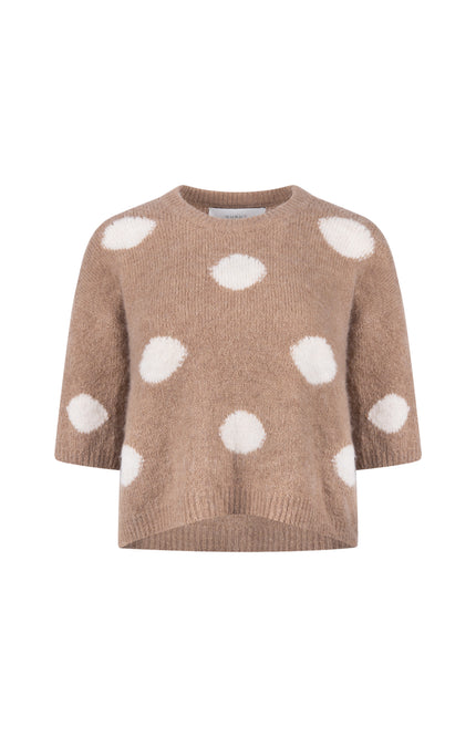 Trui Lara Dots Taupe NKF03080