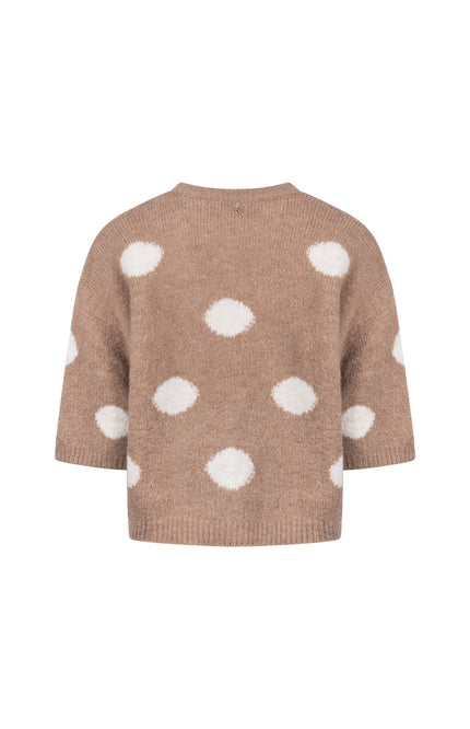Trui Lara Dots Taupe NKF03080