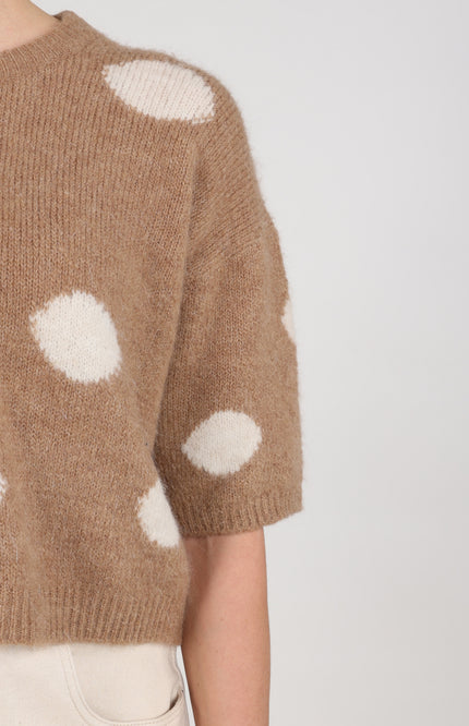 Trui Lara Dots Taupe NKF03080