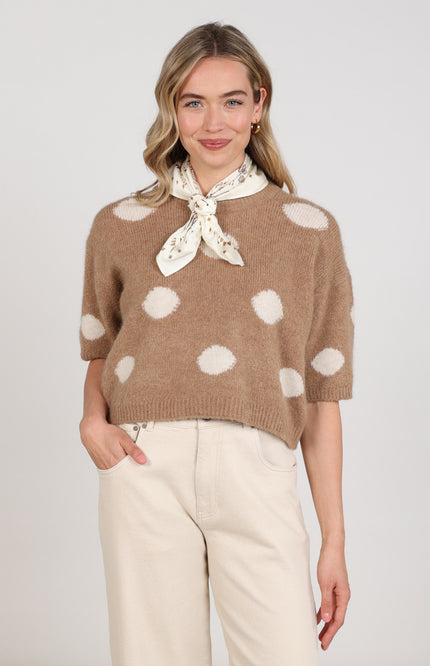 Trui Lara Dots Taupe NKF03080