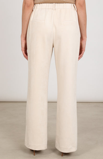 Broek Jill Suedine Offwhite NKF09121