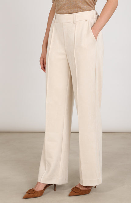 Broek Jill Suedine Offwhite NKF09121