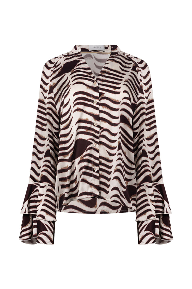 Blouse April Zebra Offwhite Cherry NKF02135