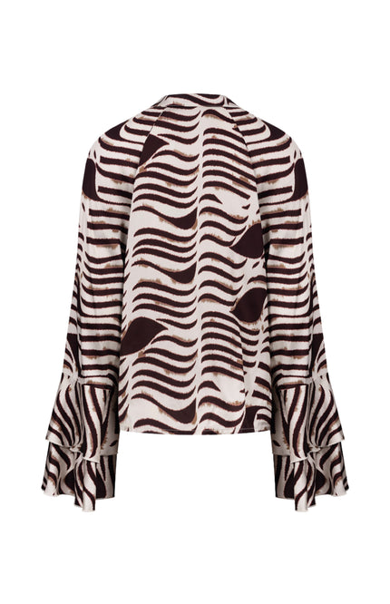 Blouse April Zebra Offwhite Cherry NKF02135