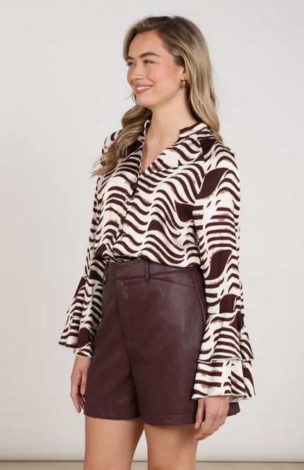 Blouse April Zebra Offwhite Cherry NKF02135