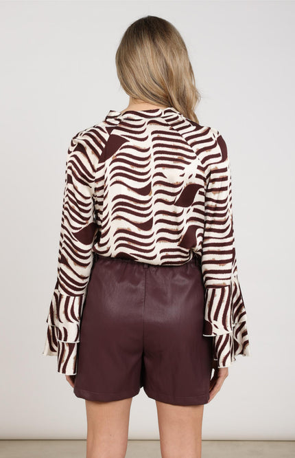 Blouse April Zebra Offwhite Cherry NKF02135