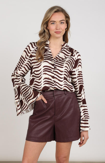 Blouse April Zebra Offwhite Cherry NKF02135