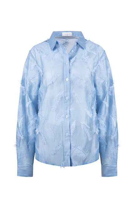 Blouse Aysha Feathers Sky NKF02179