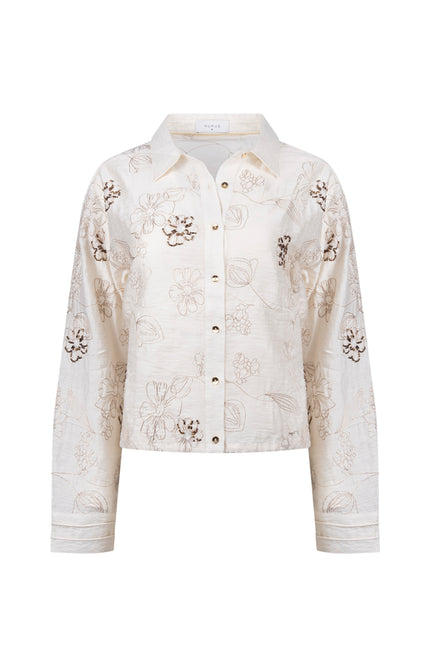 Blouse Aaliya Embroidery Offwhite NKF02152