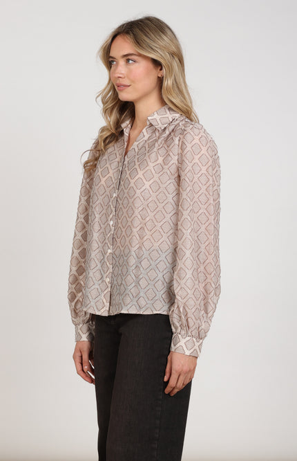 Blouse Antonella Pattern Sand NKF02100