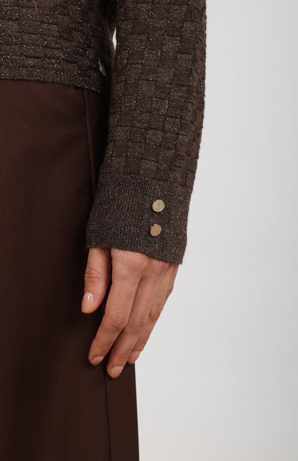Top Kento Lurex Chocolate NKF01062