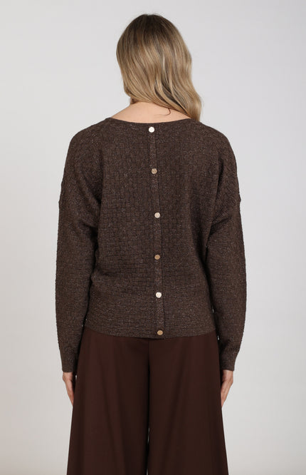 Top Kento Lurex Chocolate NKF01062