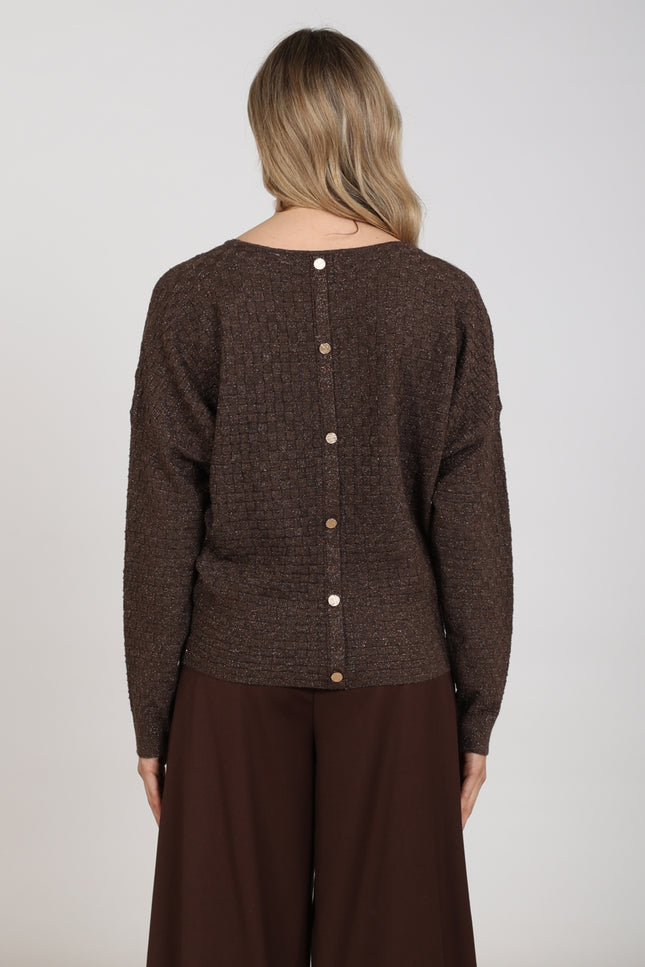 Top Kento Lurex Chocolate NKF01062