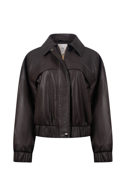 Jacket Delila PU Chocolate NKF13132