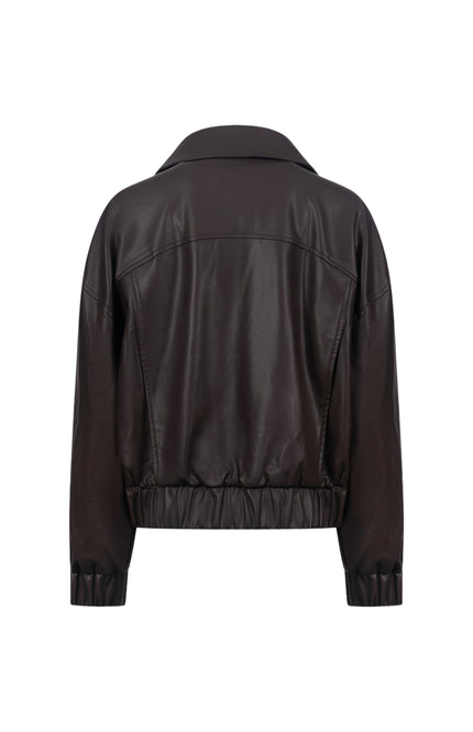 Jacket Delila PU Chocolate NKF13132