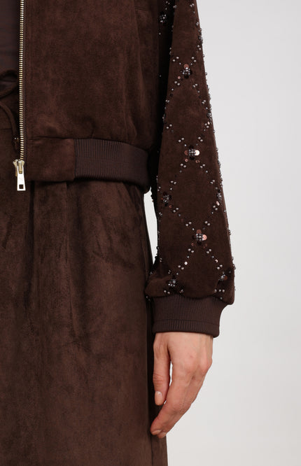 Jacket Daisy Suede Chocolate NKF13145
