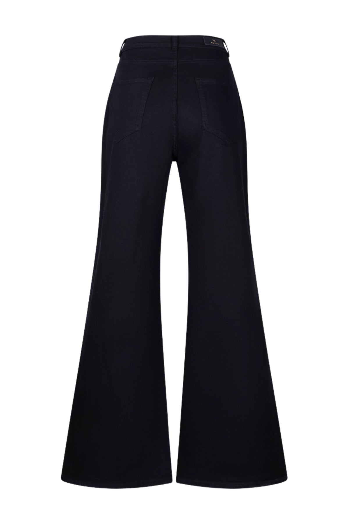 Zwarte Nukus Tessa jeans met strass details, casual pasvorm en denim stof, zichtbaar op de afbeelding.