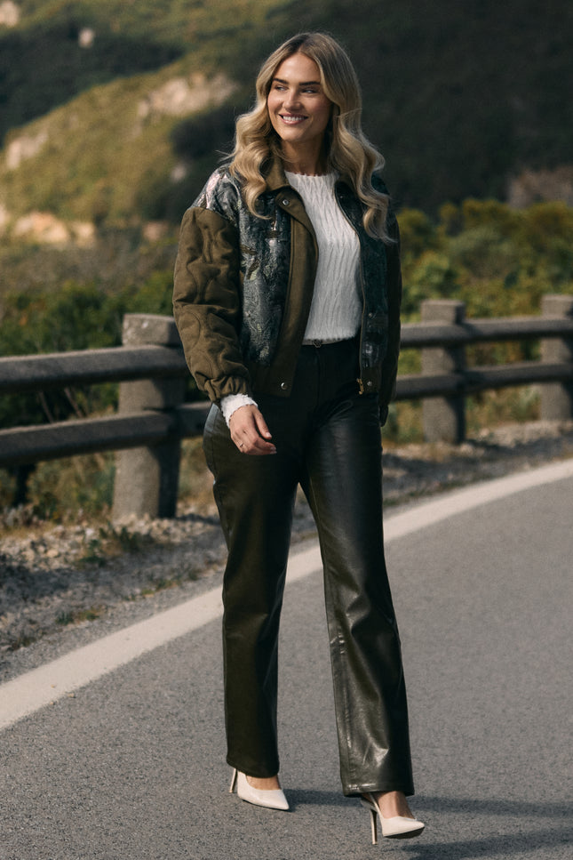 Broek Patricia PU Moss NKF09107