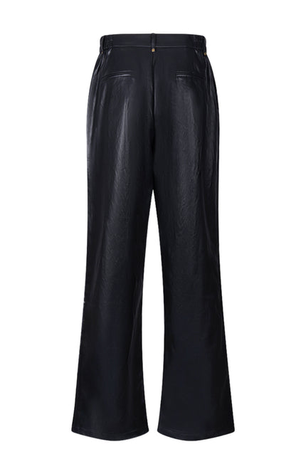 Broek Beverly Pockets PU Black NKF09090