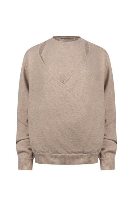 Trui Merel Lurex Sand Melange NKF03088